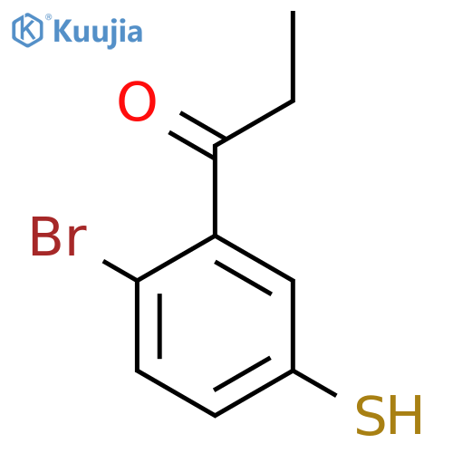 1-(2-Bromo-5-mercaptophenyl)propan-1-one structure