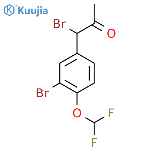1-Bromo-1-(3-bromo-4-(difluoromethoxy)phenyl)propan-2-one structure