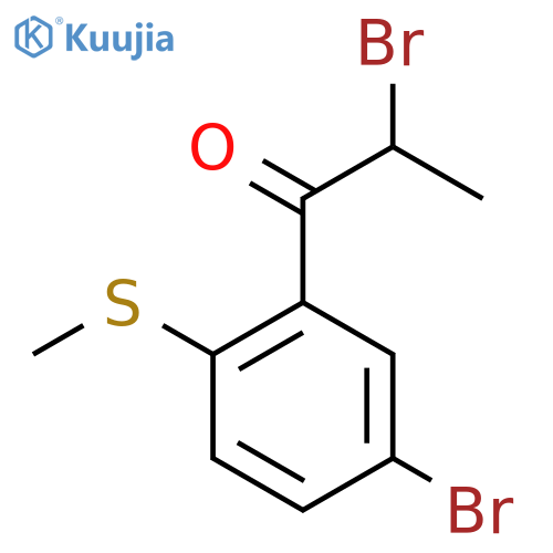 2-Bromo-1-(5-bromo-2-(methylthio)phenyl)propan-1-one structure
