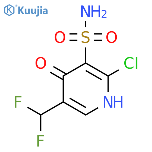 2-Chloro-5-(difluoromethyl)-4-hydroxypyridine-3-sulfonamide structure