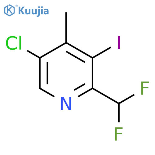5-Chloro-2-(difluoromethyl)-3-iodo-4-methylpyridine structure