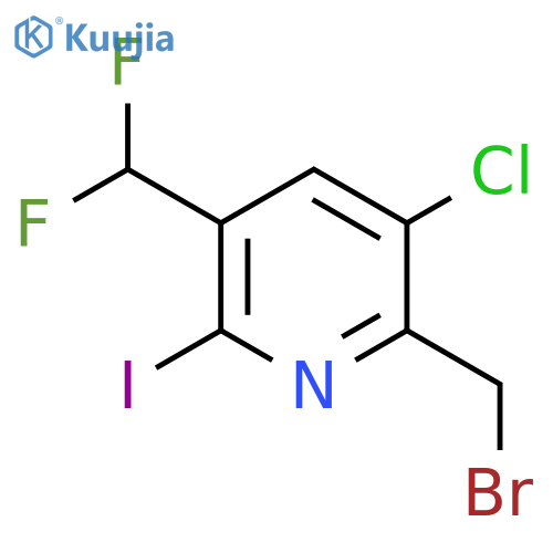 2-(Bromomethyl)-3-chloro-5-(difluoromethyl)-6-iodopyridine structure