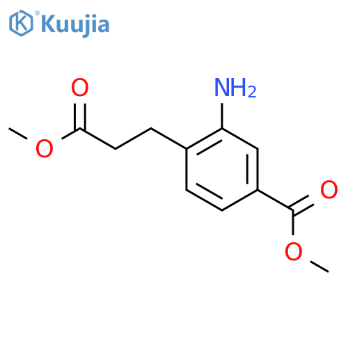 Methyl 3-amino-4-(3-methoxy-3-oxopropyl)benzoate structure