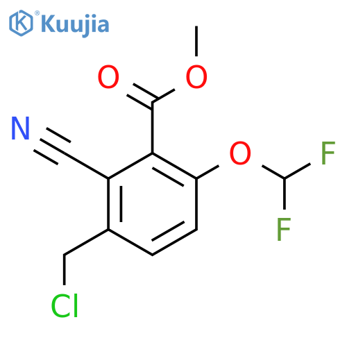 Methyl 3-chloromethyl-2-cyano-6-(difluoromethoxy)benzoate structure