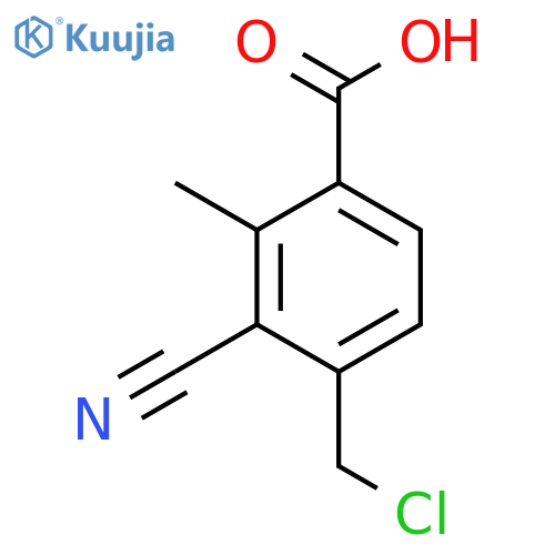 4-Chloromethyl-3-cyano-2-methylbenzoic acid structure