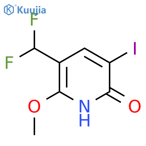 5-(Difluoromethyl)-2-hydroxy-3-iodo-6-methoxypyridine structure