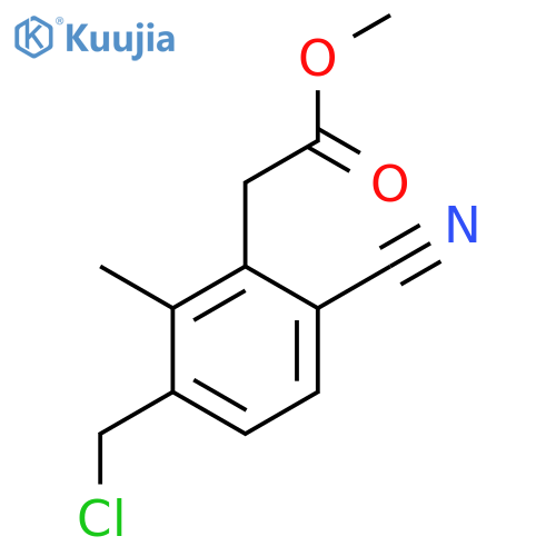 Methyl 3-chloromethyl-6-cyano-2-methylphenylacetate structure