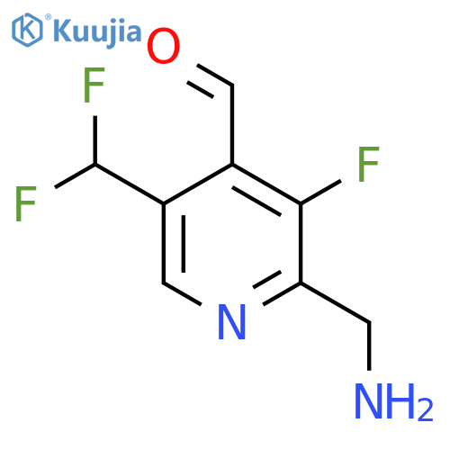2-(Aminomethyl)-5-(difluoromethyl)-3-fluoropyridine-4-carboxaldehyde structure