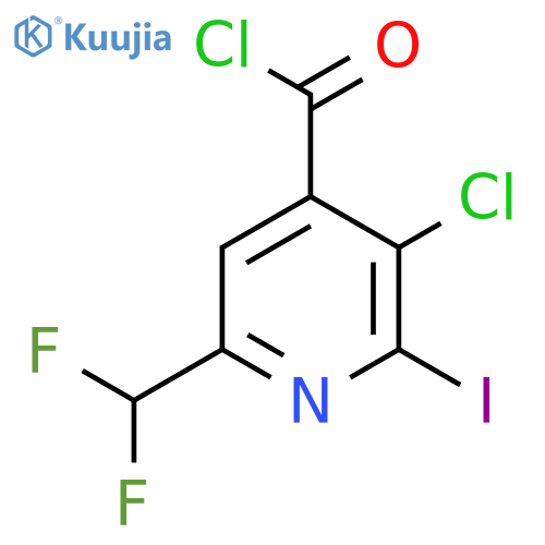 3-Chloro-6-(difluoromethyl)-2-iodopyridine-4-carbonyl chloride structure