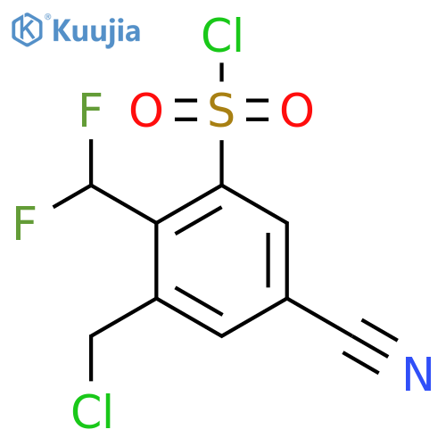 3-Chloromethyl-5-cyano-2-(difluoromethyl)benzenesulfonyl chloride structure
