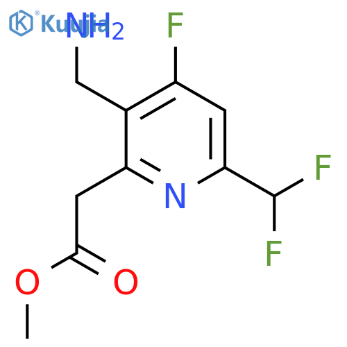 Methyl 3-(aminomethyl)-6-(difluoromethyl)-4-fluoropyridine-2-acetate structure