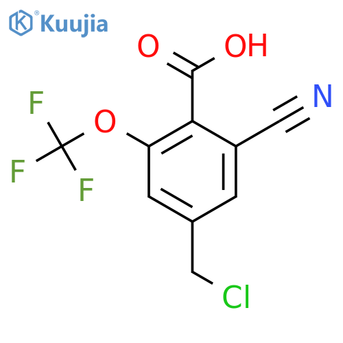 4-Chloromethyl-2-cyano-6-(trifluoromethoxy)benzoic acid structure