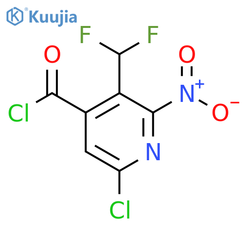 6-Chloro-3-(difluoromethyl)-2-nitropyridine-4-carbonyl chloride structure