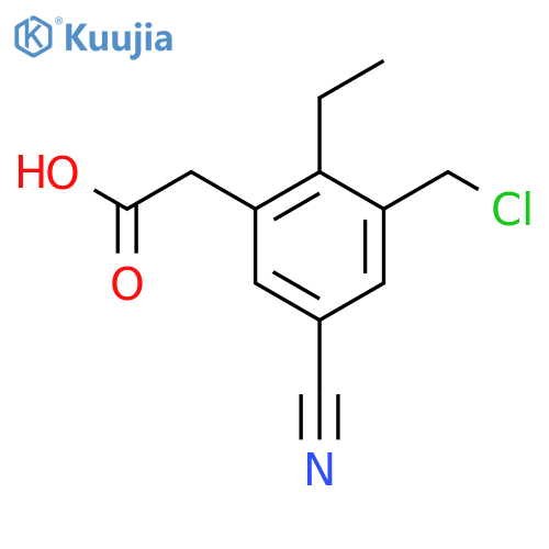 3-Chloromethyl-5-cyano-2-ethylphenylacetic acid structure