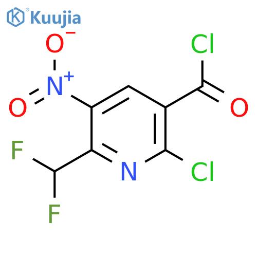 2-Chloro-6-(difluoromethyl)-5-nitropyridine-3-carbonyl chloride structure