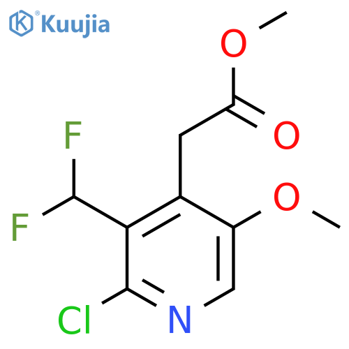 Methyl 2-chloro-3-(difluoromethyl)-5-methoxypyridine-4-acetate structure