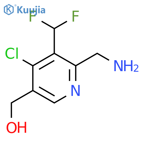 2-(Aminomethyl)-4-chloro-3-(difluoromethyl)pyridine-5-methanol structure
