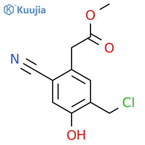 Methyl 5-chloromethyl-2-cyano-4-hydroxyphenylacetate structure