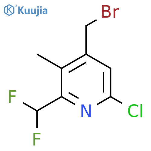 4-(Bromomethyl)-6-chloro-2-(difluoromethyl)-3-methylpyridine structure