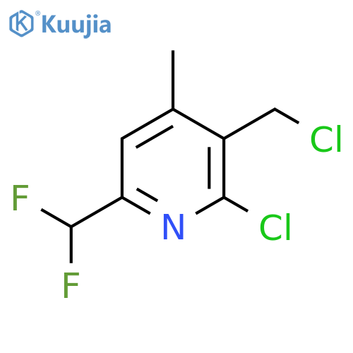 2-Chloro-3-(chloromethyl)-6-(difluoromethyl)-4-methylpyridine structure