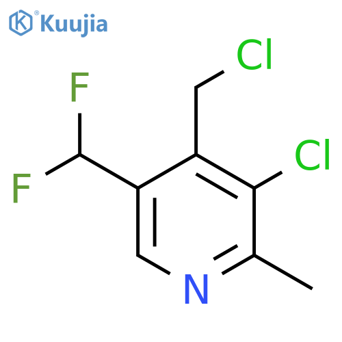 3-Chloro-4-(chloromethyl)-5-(difluoromethyl)-2-methylpyridine structure