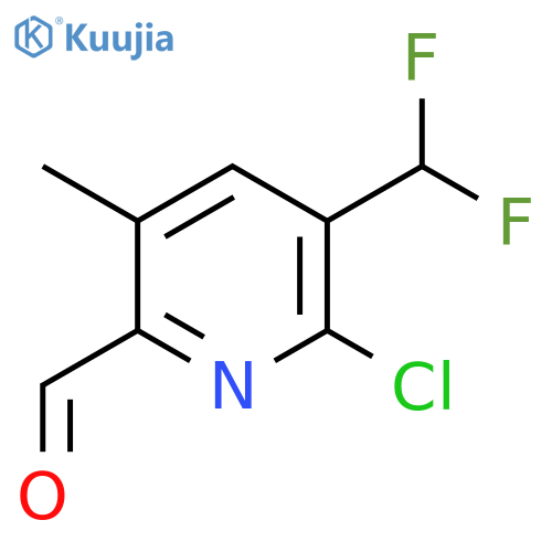 2-Chloro-3-(difluoromethyl)-5-methylpyridine-6-carboxaldehyde structure