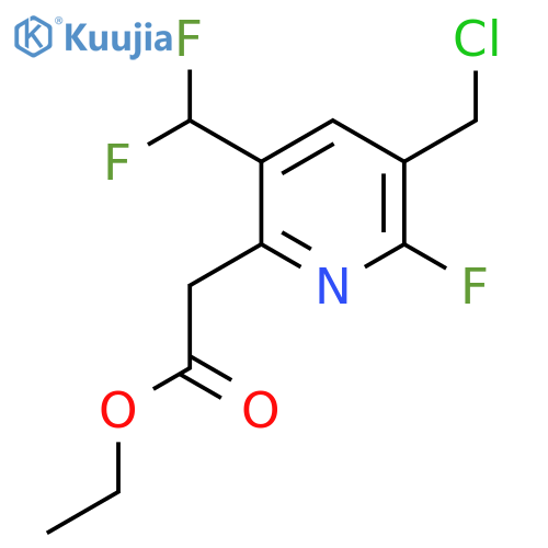 Ethyl 3-(chloromethyl)-5-(difluoromethyl)-2-fluoropyridine-6-acetate structure