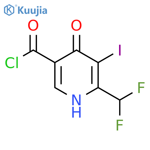 2-(Difluoromethyl)-4-hydroxy-3-iodopyridine-5-carbonyl chloride structure