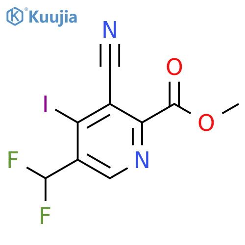 Methyl 3-cyano-5-(difluoromethyl)-4-iodopyridine-2-carboxylate structure