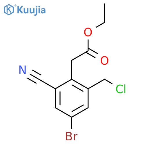 Ethyl 4-bromo-2-chloromethyl-6-cyanophenylacetate structure