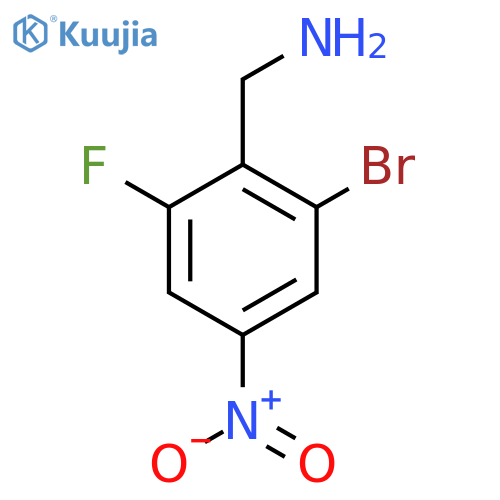 2-Bromo-6-fluoro-4-nitrobenzylamine structure