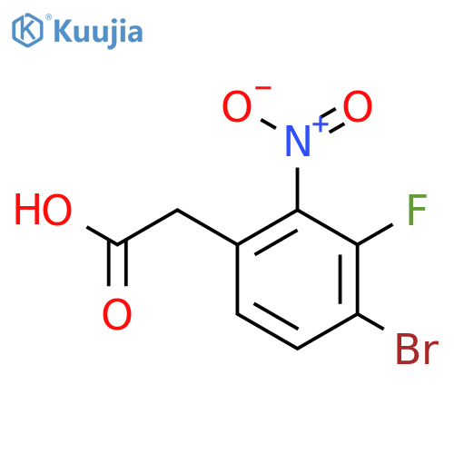 4-Bromo-3-fluoro-2-nitrophenylacetic acid structure