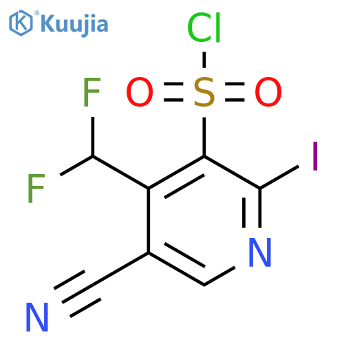 5-Cyano-4-(difluoromethyl)-2-iodopyridine-3-sulfonyl chloride structure