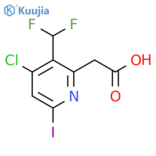4-Chloro-3-(difluoromethyl)-6-iodopyridine-2-acetic acid structure