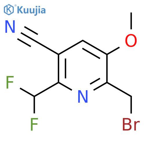 2-(Bromomethyl)-5-cyano-6-(difluoromethyl)-3-methoxypyridine structure