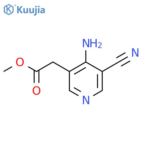 Methyl 4-amino-3-cyanopyridine-5-acetate structure