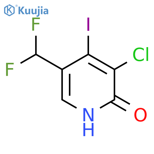 3-Chloro-5-(difluoromethyl)-2-hydroxy-4-iodopyridine structure