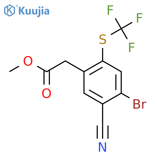 Methyl 4-bromo-5-cyano-2-(trifluoromethylthio)phenylacetate structure
