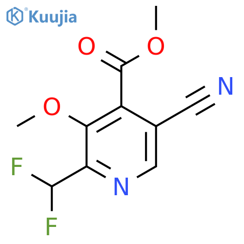 Methyl 5-cyano-2-(difluoromethyl)-3-methoxypyridine-4-carboxylate structure