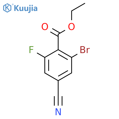 Ethyl 2-bromo-4-cyano-6-fluorobenzoate structure
