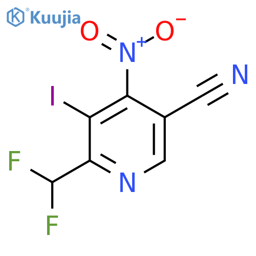 5-Cyano-2-(difluoromethyl)-3-iodo-4-nitropyridine structure