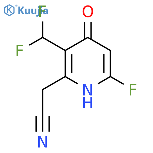 3-(Difluoromethyl)-6-fluoro-4-hydroxypyridine-2-acetonitrile structure
