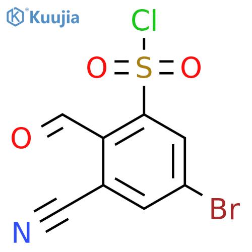 5-Bromo-3-cyano-2-formylbenzenesulfonyl chloride structure