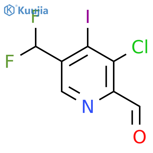 3-Chloro-5-(difluoromethyl)-4-iodopyridine-2-carboxaldehyde structure