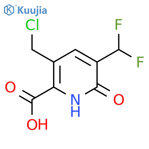 3-(Chloromethyl)-5-(difluoromethyl)-6-hydroxypyridine-2-carboxylic acid structure
