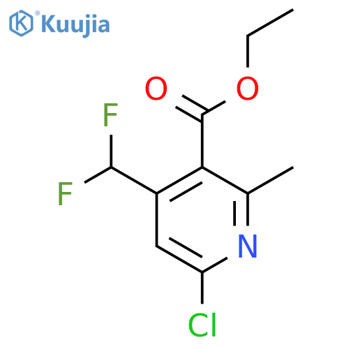 Ethyl 6-chloro-4-(difluoromethyl)-2-methylpyridine-3-carboxylate structure