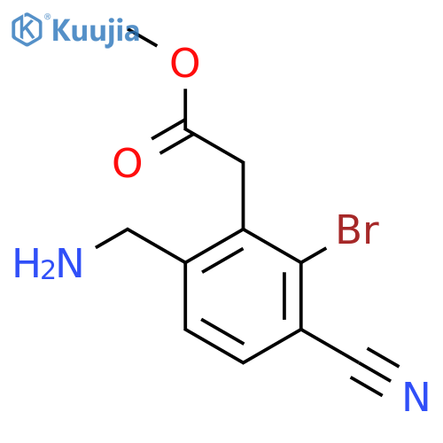 Methyl 6-aminomethyl-2-bromo-3-cyanophenylacetate structure