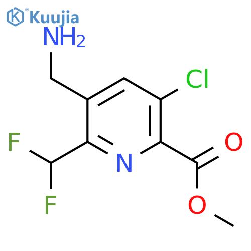 Methyl 3-(aminomethyl)-5-chloro-2-(difluoromethyl)pyridine-6-carboxylate structure