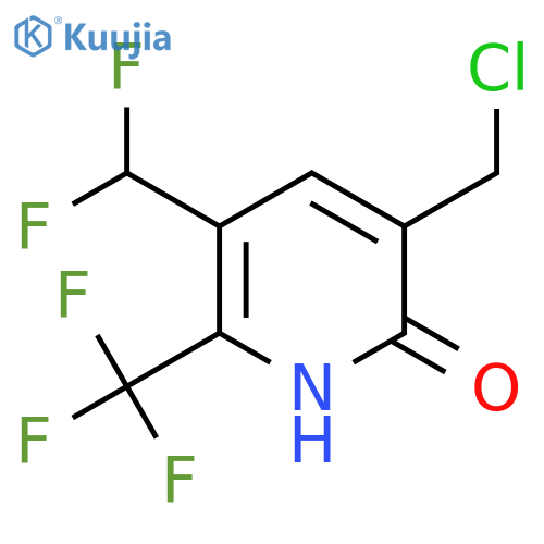 3-(Chloromethyl)-5-(difluoromethyl)-2-hydroxy-6-(trifluoromethyl)pyridine structure