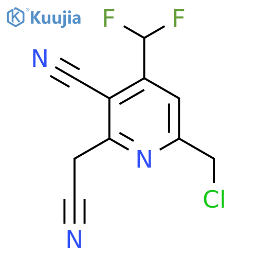 6-(Chloromethyl)-3-cyano-4-(difluoromethyl)pyridine-2-acetonitrile structure
